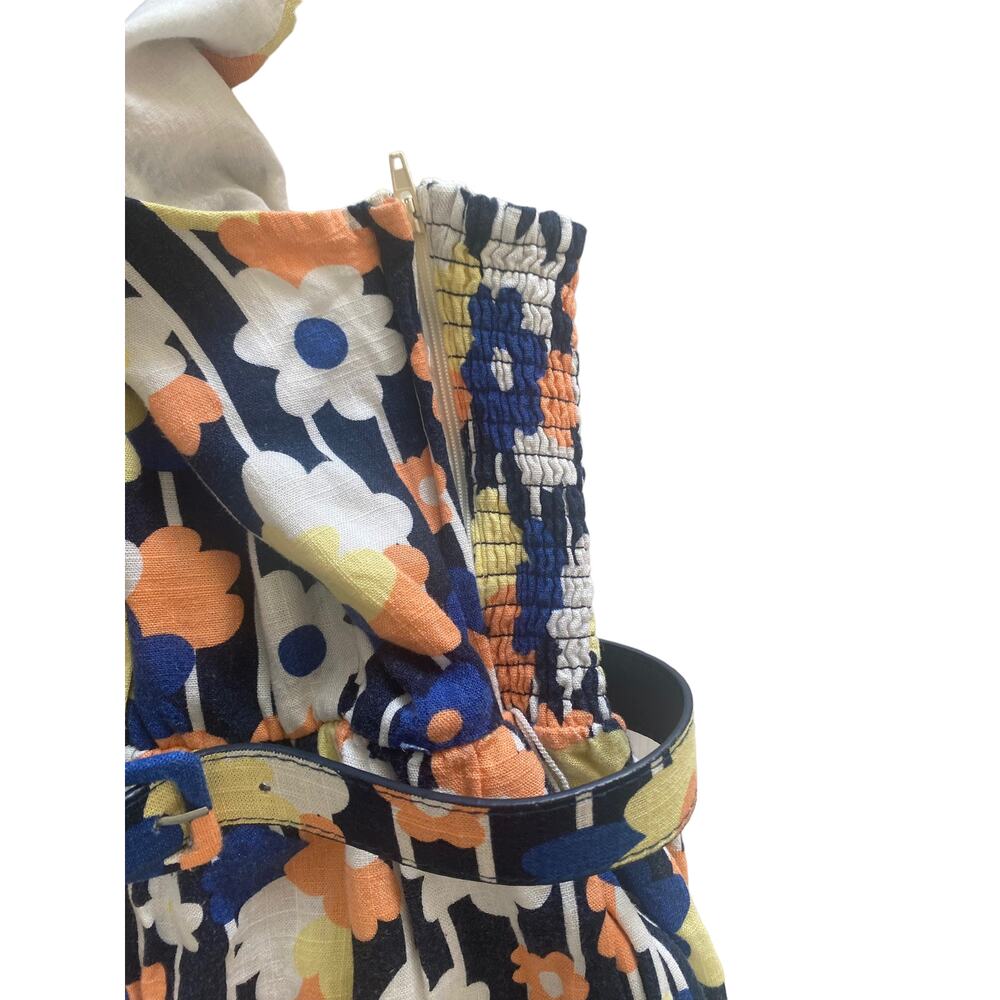 MODCLOTH LINEN BLEND FLORAL HALTER JUMPSUIT SIZE MEDIUM - Picture 6 of 14